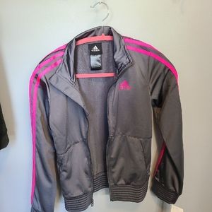 adidas Kids Jacket in Gray and Pink